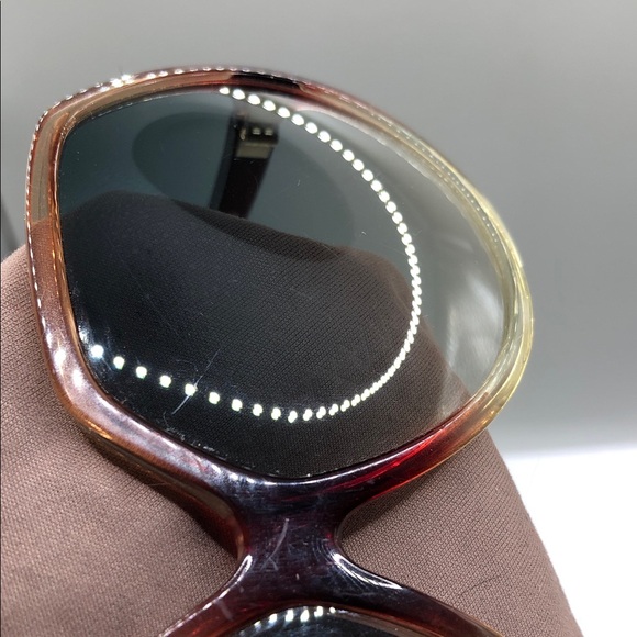 Annie Saral Paris France Vintage Retro Designer Sunglasses Oversized Ombre - Picture 5 of 14